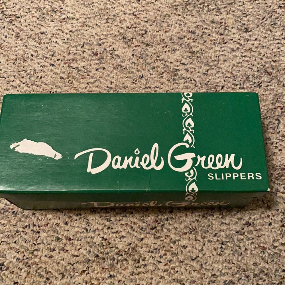 Vintage 80s Daniel Green royal blue slippers